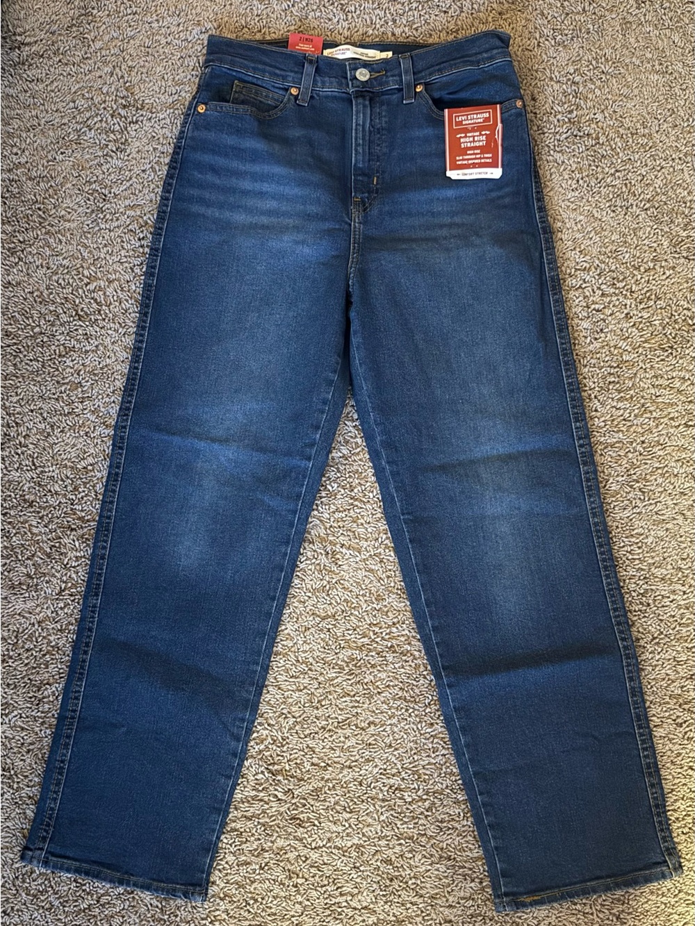 Levi's Strauss High Rise Straight Leg Jeans